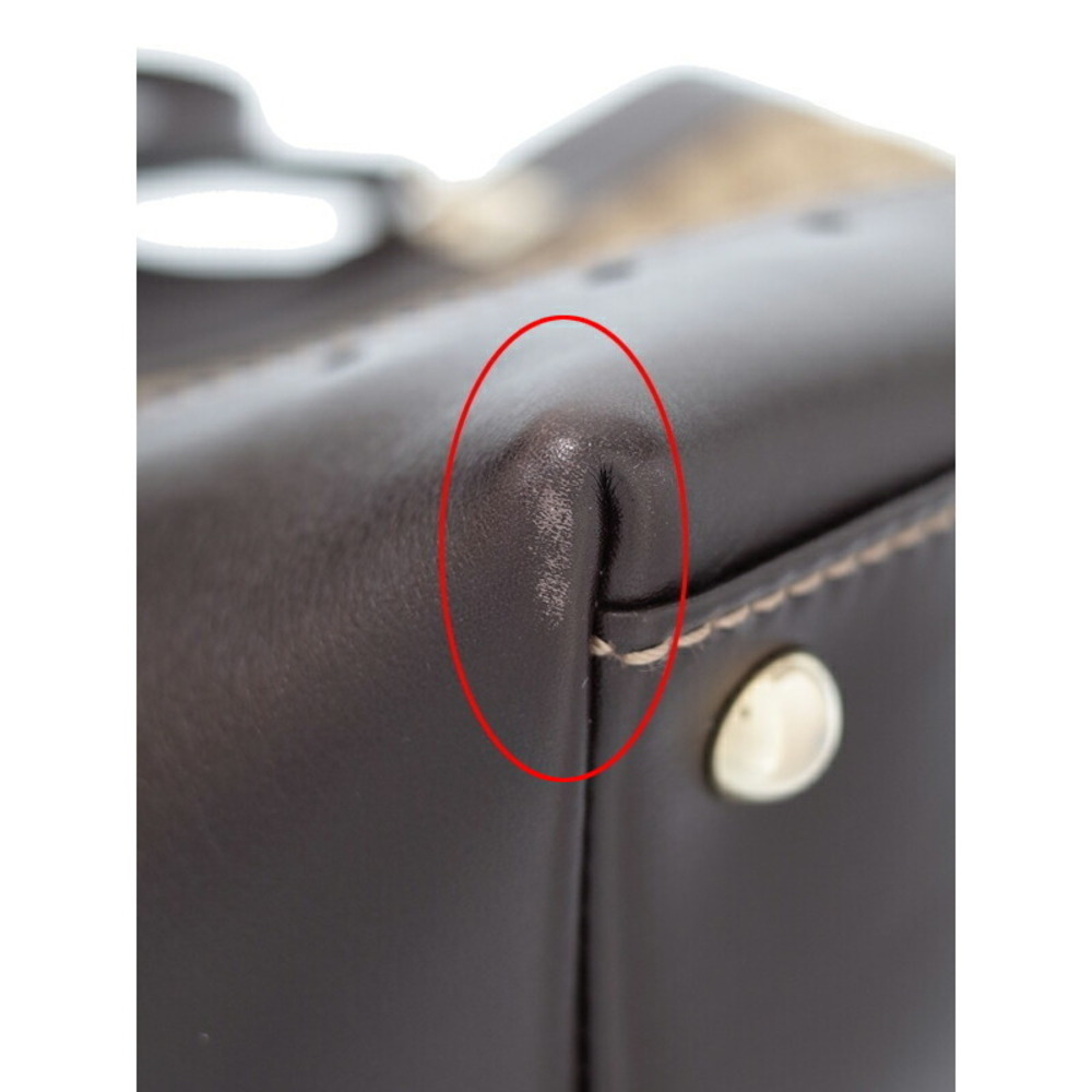 Gucci beige GG monogram canvas brown leather horsebit Tote Shoulder Bag - Picture 4 of 9